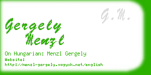 gergely menzl business card